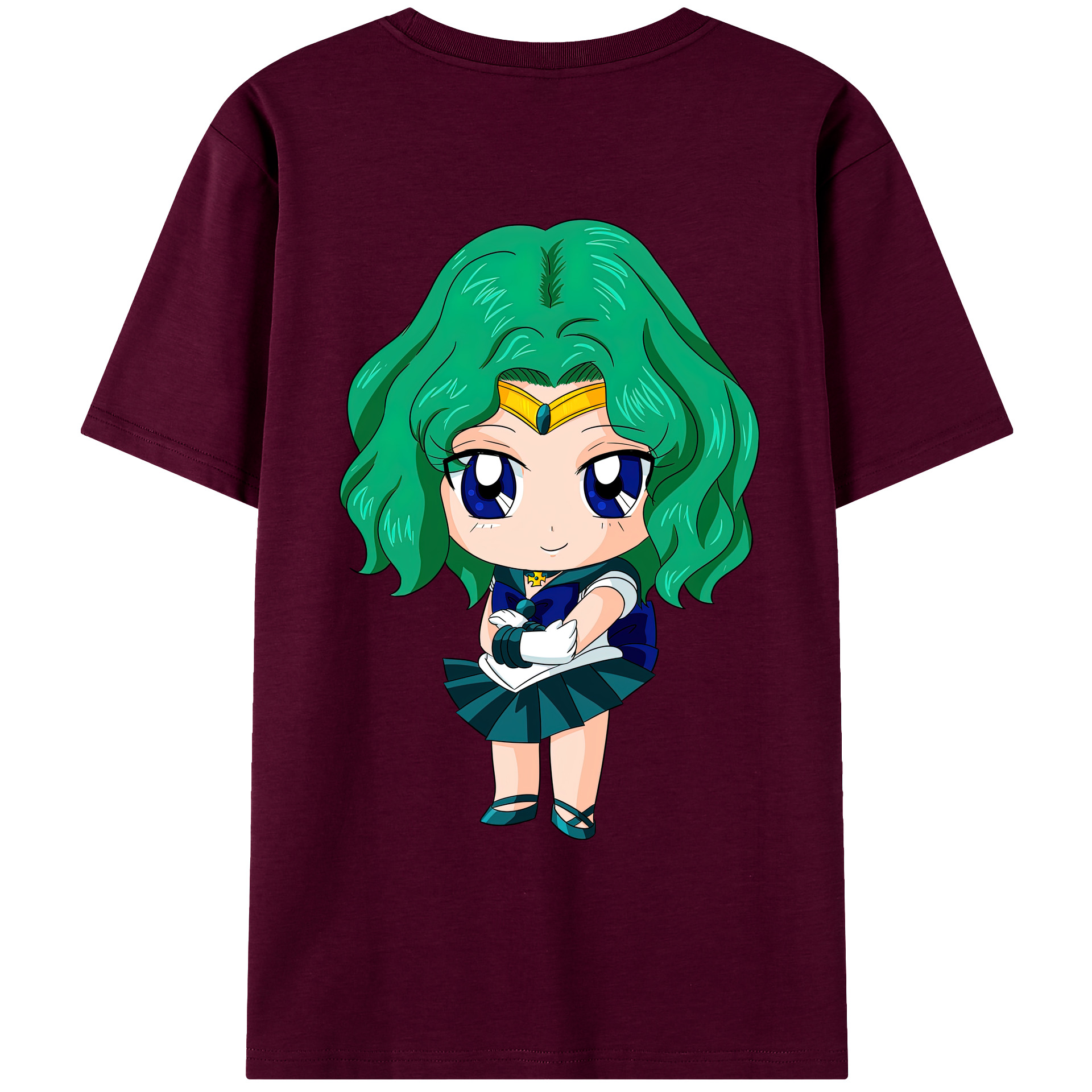 （画像用） 美少女戦士セーラームーン 海王 みちる（かいおう みちる） Sailor Moon Kaiou Michiru レディース半袖Tシャツ(バックプリント)